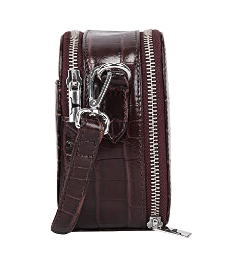 URBAN FOREST Emma Printed Brown Leather Sling Bag for Women