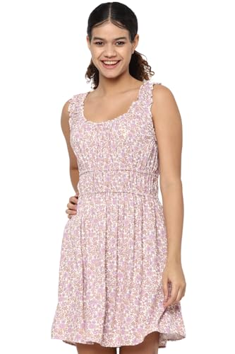 American Eagle Women's Rayon A-Line Mini Dress (WEC0396670580_Purple