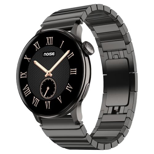 Noise Pro 6R 1.46" AMOLED Smart Watch, 1000 NITS, Powered by AI Pro, Built-in GPS, Strava Integration, Stainless Steel Dial, Video Watch Faces, 3ATM, Emergency SOS, TWS Connectivity (Pure Titanium)