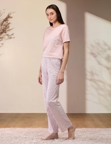 Marks & Spencer Women's Pure Cotton Printed Pyjama Set - 60645267005