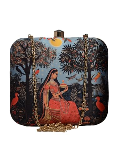 Artklim Mughal Garden Motif Printed Clutch