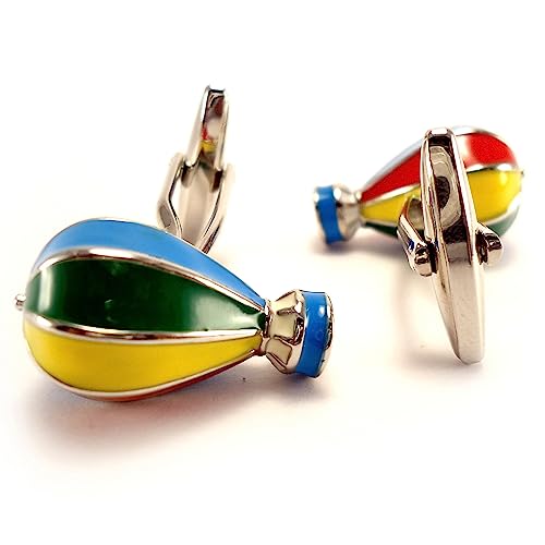 Peluche Enamel Hot Air Balloon Novelty Cufflinks for Men