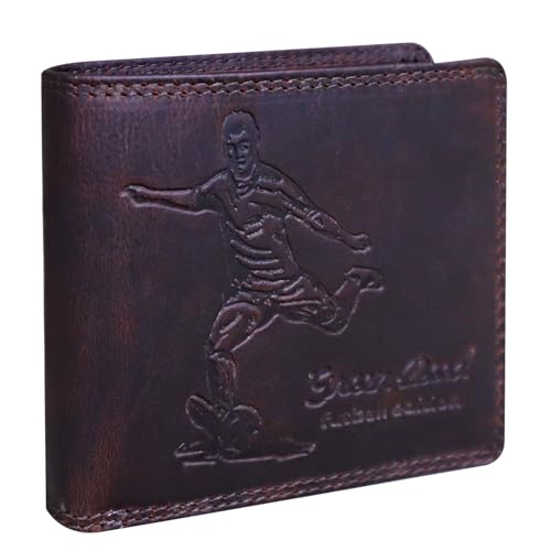 Calfnero Men's Genuine Leather Wallet-Multiple Card Slots ID Window with Coin Pocket- Leather Wallet (1123-F)