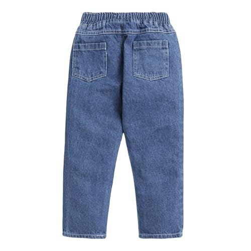 Hopscotch Boys Text Print Jeans In Blue Color for Ages 4-5 Years