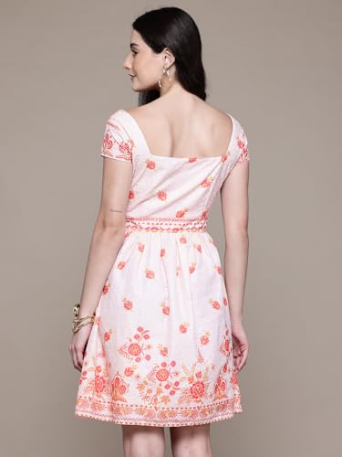 Aarke Ritu Kumar Ecru Calicoo Short Dress