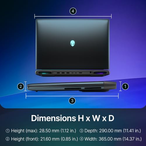 Alienware Dell Area 51 Gaming Laptop, AI Powered Intel Core U9-290HX Plus Processor, NVIDIA GeForce RTX 5070 12GB, 32GB RAM, 1TB SSD, 16" WQXGA OLED 240Hz, AlienFX RGB Lighting Keyboard, 3.4kg
