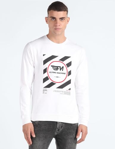 Crew Neck Brand Print Sweatshirt
