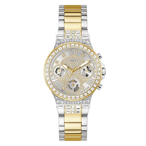 GUESS Moonlight Silver Round Dial Analog Women's Watch - GW0320L7