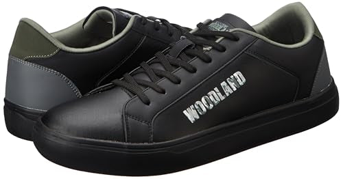 Woodland Men's Black PU Sneakers-11 UK (45EURO) (SNK 6292024)