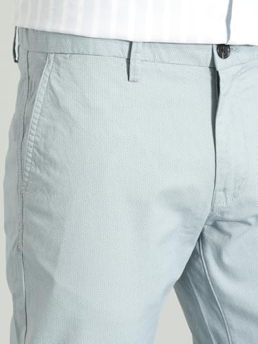 Men Brooklyn Fit Cotton Stretch Trouser, Sky, 34