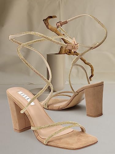 ELLE Women's Block Heel Gladiator Stylish Sandal