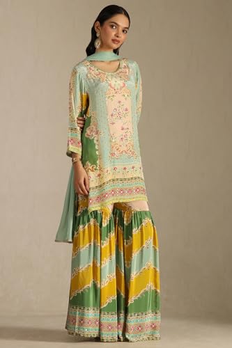 Soch Women's Crepe Salwar Suit Set (OWA5CD22212_Powder Blue