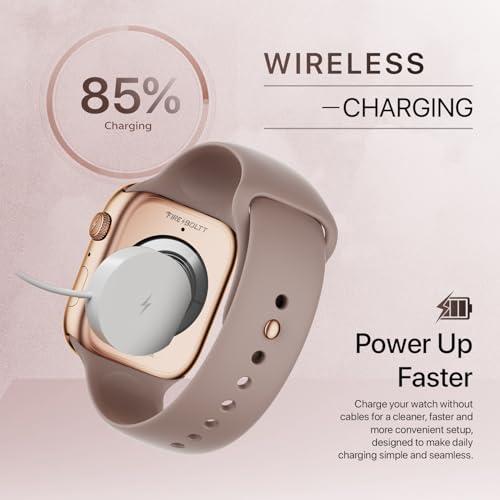 Fire-Boltt Ninja X Ring Smart Watch with 1.96” Large Display, Bluetooth Calling, Wireless Charging, AI Voice Assistant, 500+ Watch Faces, Health Suite, Smart Watch for Man & Woman – Pink S