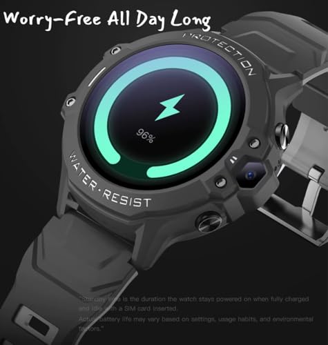 Shyenah AxonSmart(K55H) Junior SmartWatch for Kids with 4G Volte, 1.32" IPS Round Display, 2Way HD Video Calling, Geofencing, Location Monitoring, Route Playback SOS Math Game 680mAh (Ocean Blue)