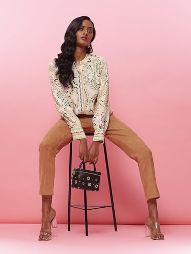 Label RITU KUMAR Ecru Paisley Print Shirt