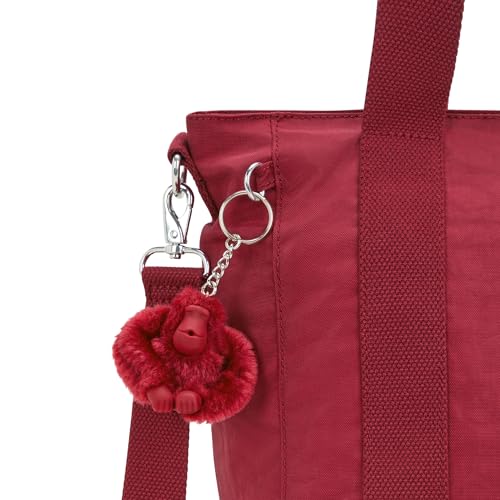 Kipling Women's Asseni Small Tote, Versatile Lightweight Purse, Nylon Shoulder Bag, Funky Red, 15.75''L x 11''H x 5.5''D, Kipling Women's Asseni Small Tote Bag, Versatile Lightweight Purse, Nylon