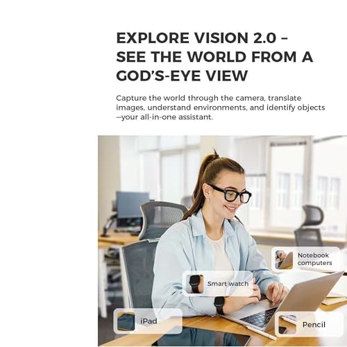 Futopia AIVIS-M AI Smart Glasses|8MP Camera|IP67 Waterproof Black Frame|Photochromic Lenses|32GB Memory|Photo & Video|AntiShake Photography ChatGPT AI|Real-time multilingual Translation|Built in WiFi