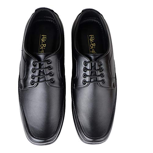 HIKBI Synthetic Leather Formal Shoes Lace Up Best Office Wear for Men's-Black_UK_6