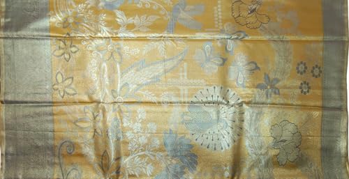 VFCollections Women's Traditional Handloom Kanchipuram Silk Pure Pattu Sarees | Rich Zari Woven Design | Bridal Saree | Unstitched Blouse (VFC662-2)