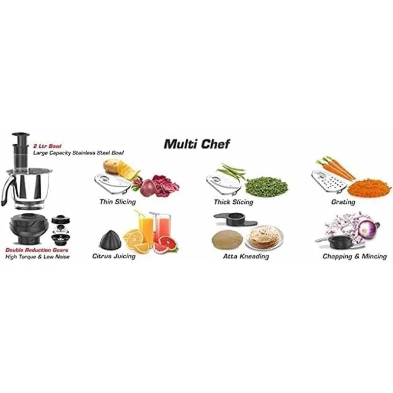 SHIPLORD® Powerful 750W Food Processor & Mixer Grinder: Slices Grates Juices Chops & Kneads for Effortless Cooking