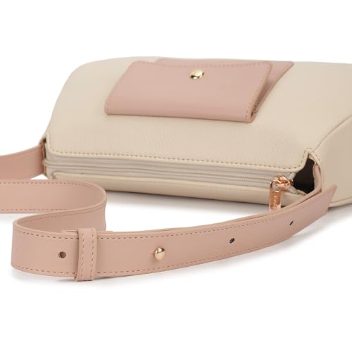 Fastrack Stellar Sling Bag for Women| Faux Leather Sling with Adjustable Belt | Small Grain Texture and Front Button Pocket | Trendy Handbags for Women | Compact Sling for Girls