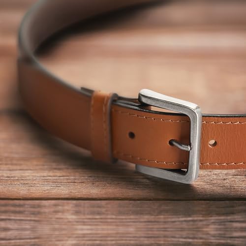 Wrangler Men’s Leather Belt, Country Casual Every Day Belt for Jeans, Light Brown, 34 (waist 31-32)