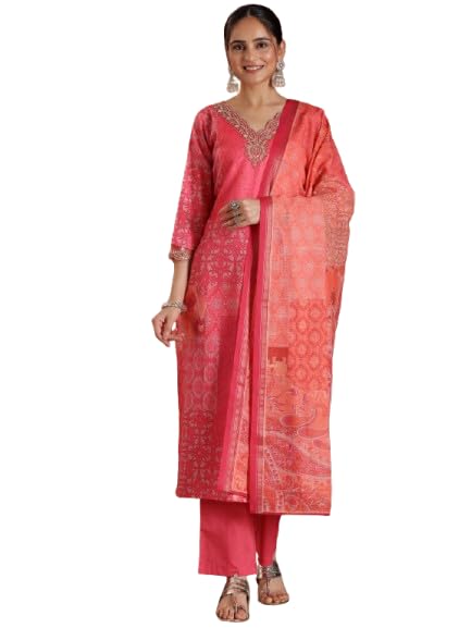 Libas Women's Linen Kurta Set (48672H