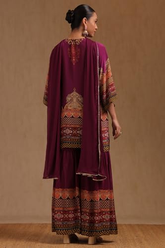 Soch Women's Crepe Kurta Suit Set (OWA5CD22211_Purple