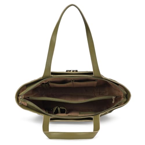 Da Milano Leather Satchel Bag for Women - Black (LB-02012)