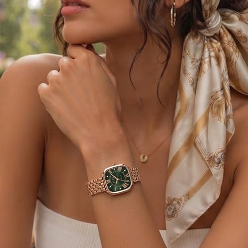 ELLE Women's Watch Cherie Green Square Dial EL-CH-GRN
