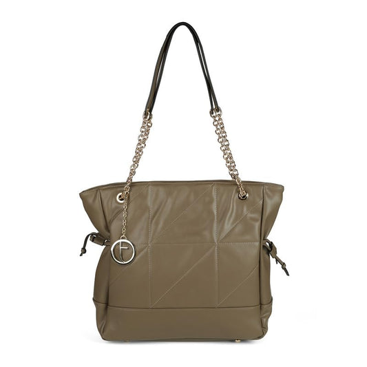 tresmode SKOPJE Khaki Vegan Leather Handbag