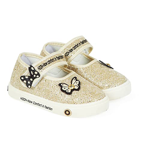 HOOH-Now comfort in Fashion Kids Girls Fashion Sparkle Bellies or Sandals (Golden Yellow, 4_Years)