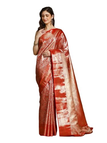 Meena Bazaar Women's Art Silk Saree | Elegant Designer Silk Saree | Soft Lightweight Traditional Ethnic Saree for Wedding, Festival, Party & Special Occasions