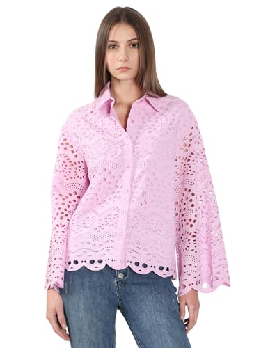 Vero Moda Women's Regular Fit Pink Shirt