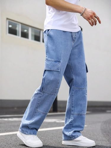 QNIM Men Jeans || Jeans for Men || Cargo Pant (Q-08-Blue-28)