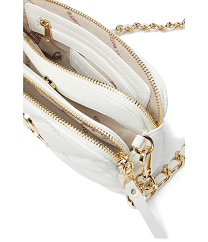 Steve Madden Womens Daisy Quilted Crossbody, White, One Size