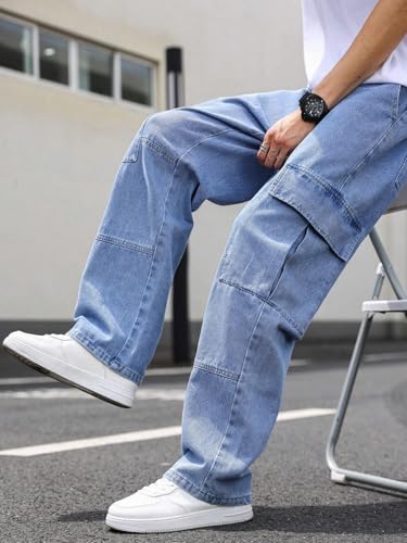 QNIM Men Jeans || Jeans for Men || Cargo Pant (Q-08-Blue-28)