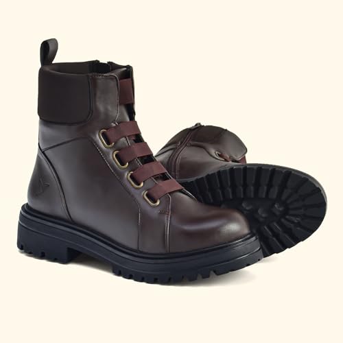 YOHO Slays Model 002 Boots for women | Trendy Boots | durable outsoles |cushioned insoles | Stylish Casual Shoes|Comfortable Fit | Chocolate Brown - UK 7