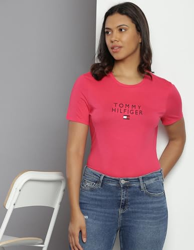 Tommy Hilfiger Womens Pink Color T-Shirt (XS)