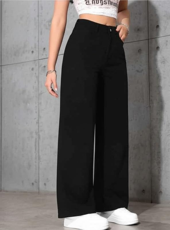 Ben Martin Baggy Jeans for Women || Women,s Loose Jean Pants || Oversized Jean's for Women's || Wide Leg Jean,s for Woman || Casual Jins for Woman's || Loose Jin Pant for Woman,s Black 05-26