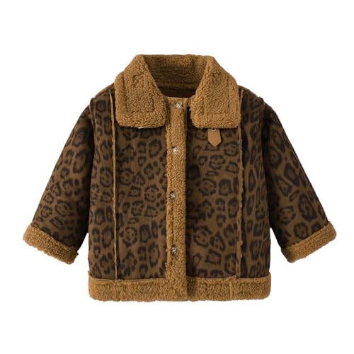 Hopscotch Girls Brown Full Sleeves Animal Fleece Jacket For Age (3-4 Years)