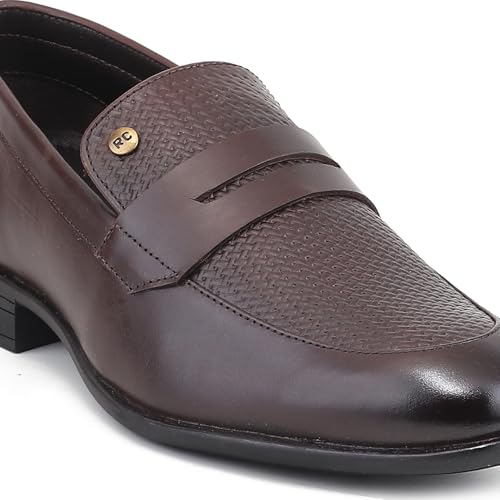 Red Chief Low Ankle Formal Slip On Shoes for Men | Brown UK10