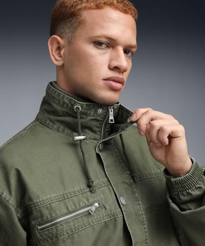 Puma | x REPRESENT Men's Half-Zip Rain Jacket | Night Pine | M