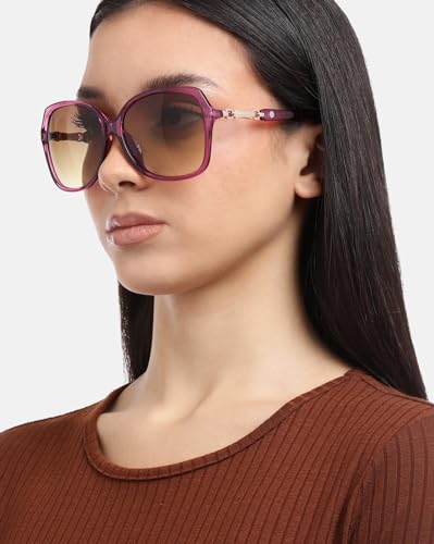 Carlton London Premium Pink & Yellow Toned UV Protected Lens Oversized Sunglass for women