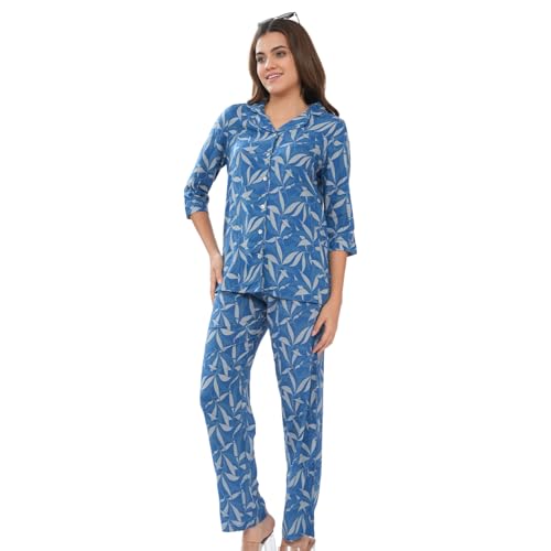 Bonjour Women's Trendy Floral Printed Cotton Blend Co-ord Set