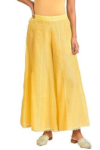 W for Woman Women's Regular Divided Skirt (23FEW62452-219526_Light Yellow_WL)