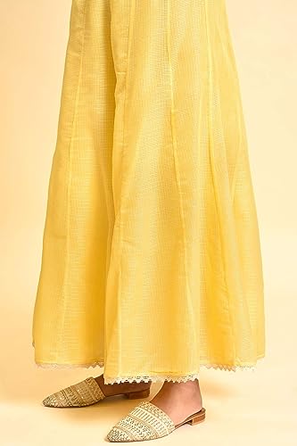 W for Woman Women's Regular Divided Skirt (23FEW62452-219526_Light Yellow_WL)