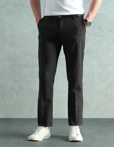 Arrow Men's Tapered Fit Heathered Trousers (ARAEOTR2181_Grey_36)