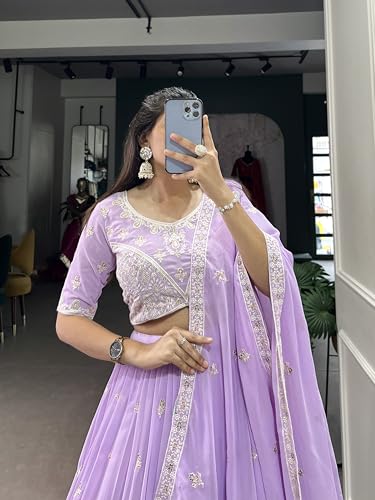 LooknBook Art Women's Georgette Lehenga Choli Set For Wedding
