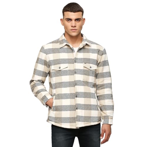 Pepe Jeans Men's A-Line Coat (PM402914_Ecru White